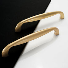 Load image into Gallery viewer, Lemon Gold Zinc Alloy Door Handle - Smooth Touch, High Anti-Corrosion | 2 Sizes (128mm &amp; Single Hole) - 10pcs/Set
