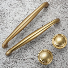 Load image into Gallery viewer, Lemon Gold Zinc Alloy Door Handle - Smooth Touch, High Anti-Corrosion | 2 Sizes (128mm &amp; Single Hole) - 10pcs/Set
