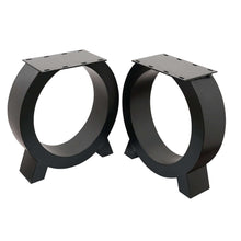 Cargar imagen en el visor de la galería, Paquete de 2 patas de metal negro mate para silla: patas de acero resistentes para muebles, ideales para mesas y sillas de bricolaje | Triumph Hardware 
