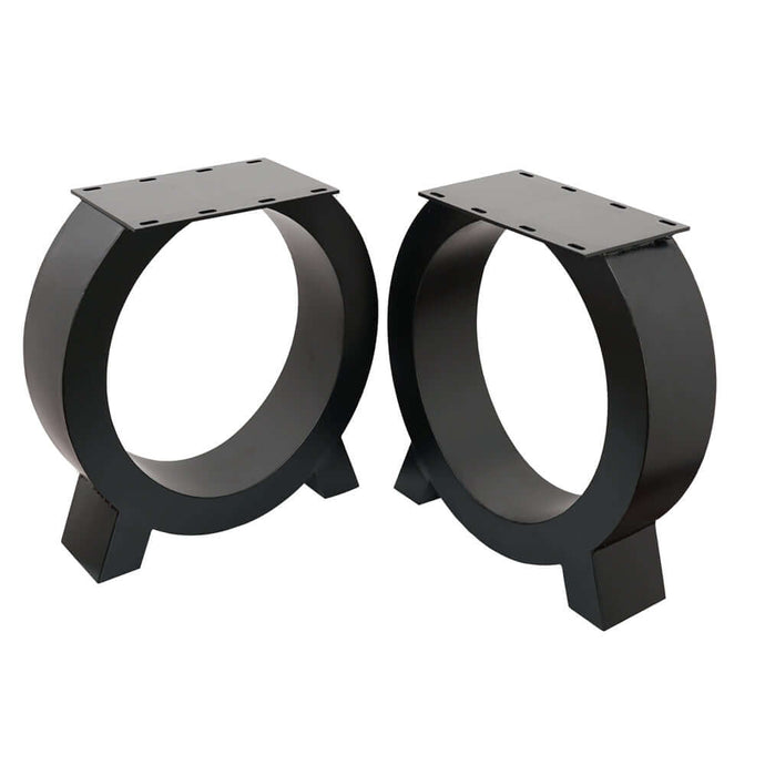 Paquete de 2 patas de metal negro mate para silla: patas de acero resistentes para muebles, ideales para mesas y sillas de bricolaje | Triumph Hardware 