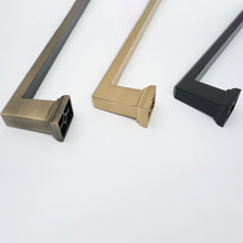 Carregar imagem no visualizador da galeria, 19 inch zinc alloy refrigerator handle in silver, gold, and black finishes for durable and stylish kitchen upgrade.
