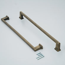 Carregar imagem no visualizador da galeria, 19 inch zinc alloy refrigerator handle in bronze with mounting screws included for durable kitchen use
