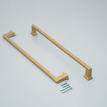 Carregar imagem no visualizador da galeria, 19 inch zinc alloy refrigerator handle with screws, durable replacement with modern design, corrosion-resistant finish.
