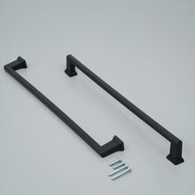 Carregar imagem no visualizador da galeria, 19 inch zinc alloy refrigerator handle, premium durable replacement with screws, sleek black finish
