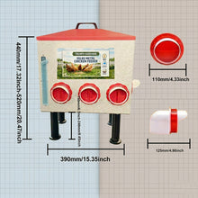 이미지를 갤러리 뷰어에 로드 , Triumph Hardware rainproof metal chicken feeder used in farm backyard
