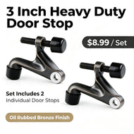 Oil Rubbed Bronze Hinge Pin Door Stop 2 Pack, Heavy Duty Adjustable Door Stopper Fit Standard Door Hinges