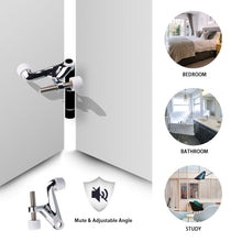 画像をギャラリービューアに読み込む, Hinged Pin Door Stops, Decorative Industrial Wall Mount Door Stops 2-Pack Adjustable Heavy Duty Door Stops 2-3/8&quot;x15/16&quot;, Poliashed Chrome By Hard/White Rubber Mat Triumph Hardware
