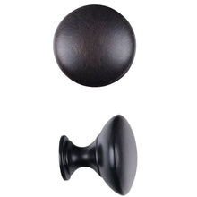 Load image into Gallery viewer, Cabinet 5 Pieces Of Oil Rubbed Bronze 1-3/16 Inch (30mm) Round Knobs, Bar Cabinet Door Handle, Dresser Zinc Alloy Single Hole Cabinet Handle Triumph Hardware
