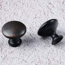 Load image into Gallery viewer, Cabinet 5 Pieces Of Oil Rubbed Bronze 1-3/16 Inch (30mm) Round Knobs, Bar Cabinet Door Handle, Dresser Zinc Alloy Single Hole Cabinet Handle Triumph Hardware
