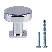 画像をギャラリービューアに読み込む, Wardrobe Door Polished Chrome By Hard Single Hole Round Knob, 1-1/2 Inch (32 mm) Dressing Table Handle, 5-Piece Furniture Cabinet Drawer Single Hole Knob, Triumph Hardware
