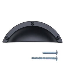 画像をギャラリービューアに読み込む, 2-1/2&quot; (64mm) Drawer Handles 10 Packs Furniture Cabinets Semi-Circular Shell-Shaped Black Handles Kitchen Hardware Handle Knobs Triumph Hardware
