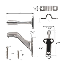 画像をギャラリービューアに読み込む, Brashed Satin Nickel Standard Armrest Bracket, 3 Inches Length * 2 Inches Width * 2-7/8 Inches Height, Zinc Alloy Bracket For Armrest Decoration, 3 Packs, Triumph Hardware
