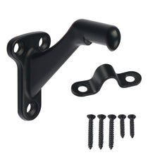 画像をギャラリービューアに読み込む, Matter Black Standard Metal Handrail Brackets, L3inch * W2inch * H2-7/8inch - Pack of 3 - Zinc Alloy Stair Rail Brackets - Triumph Hardware
