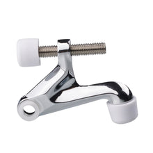 画像をギャラリービューアに読み込む, Hinged Pin Door Stops, Decorative Industrial Wall Mount Door Stops 2-Pack Adjustable Heavy Duty Door Stops 2-3/8&quot;x15/16&quot;, Poliashed Chrome By Hard/White Rubber Mat Triumph Hardware
