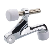 画像をギャラリービューアに読み込む, Hinged Pin Door Stops, Decorative Industrial Wall Mount Door Stops 2-Pack Adjustable Heavy Duty Door Stops 2-3/8&quot;x15/16&quot;, Poliashed Chrome By Hard/White Rubber Mat Triumph Hardware
