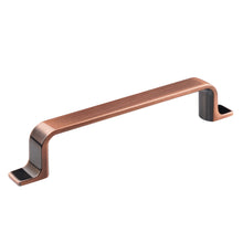 Load image into Gallery viewer, 10-Pack Antique Copper Polish By Hand 6-1/3&quot; (160mm) Hole Center Modern Hardware Kitchen Cabinet Handles for Bathroom Drawer Handles Dresser Handles - Triumph Hardware
