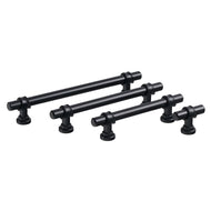 European Simple 10-Piece Set - Black Cabinet Handle (Iron + Zinc Alloy) Furniture Handles - Drawer Closet Door Handles - Dresser Handles - Triumph Hardware