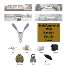 Load image into Gallery viewer, Midofar Clothes hooks of metal, Length 3-5/16&quot; (84mm) Hooks, Zinc Alloy Hooks Behind Bedroom Doors, Bathroom Wall Hooks, Scarf Dull Chrome Hooks Behind Wardrobe Doors
