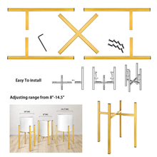 画像をギャラリービューアに読み込む, Amazon Factory Price 2 Pack Metal Adjustable - Lemon Gold Plant Stand Flower Pot Stand - Decorative Plant Stand Indoor Outdoor Iron Plant Stand for Home Garden Display
