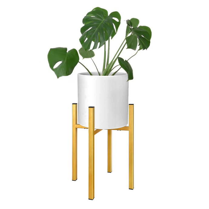 Amazon Factory Price 2 Pack Metal Adjustable - Lemon Gold Plant Stand Flower Pot Stand - Decorative Plant Stand Indoor Outdoor Iron Plant Stand for Home Garden Display