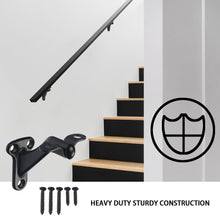 Load image into Gallery viewer, Matter Black Standard Metal Handrail Brackets, L3inch * W2inch * H2-7/8inch - Pack of 3 - Zinc Alloy Stair Rail Brackets - Triumph Hardware
