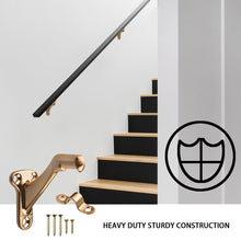 Load image into Gallery viewer, Midofar 3 Pack,3&quot; Heavy Duty handrail Bracket Champagne Bronze,Stair Railing Bracket DIY Easy Installation Hardware
